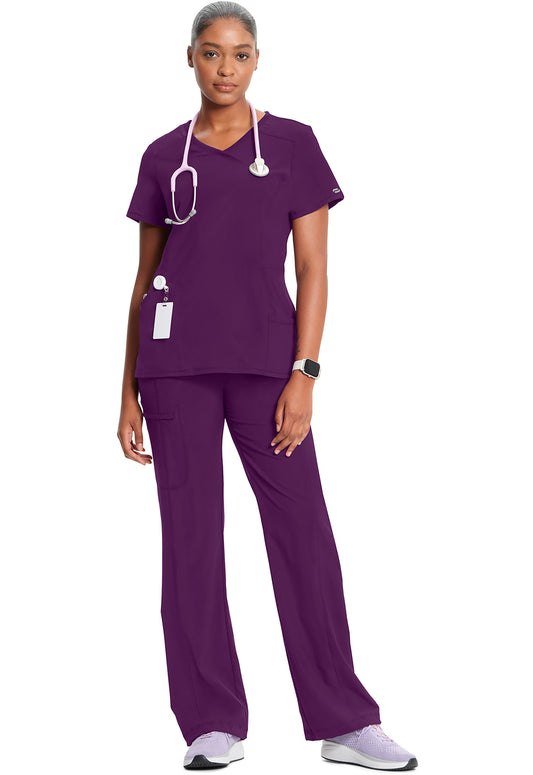 Infinity 2624A Women's Round Neck Scrub Top Eggplant
