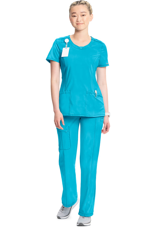Infinity 2624A Women's Round Neck Scrub Top Turquoise