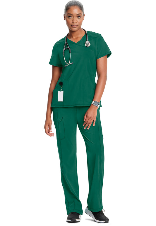 Infinity 2625A Women's Mock Wrap Scrub Top Hunter Green