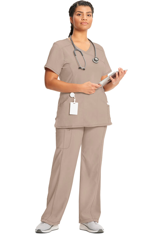 Infinity 2625A Women's Mock Wrap Scrub Top Khaki