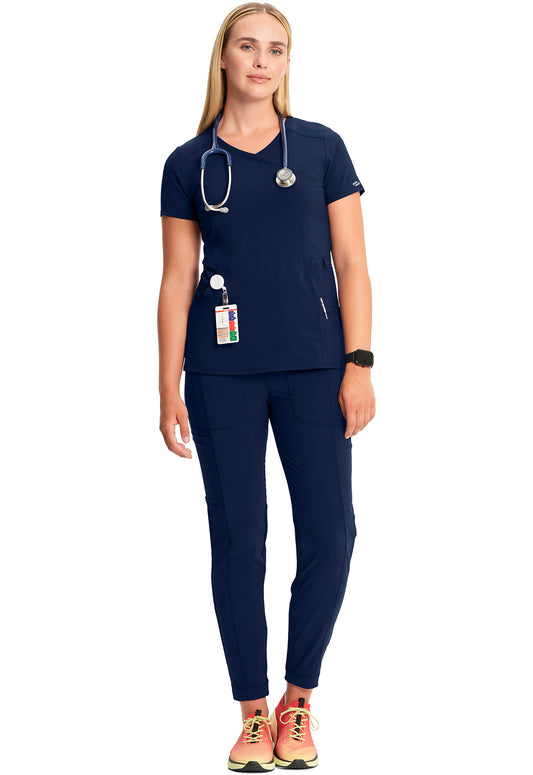 Infinity 2625A Women's Mock Wrap Scrub Top Navy