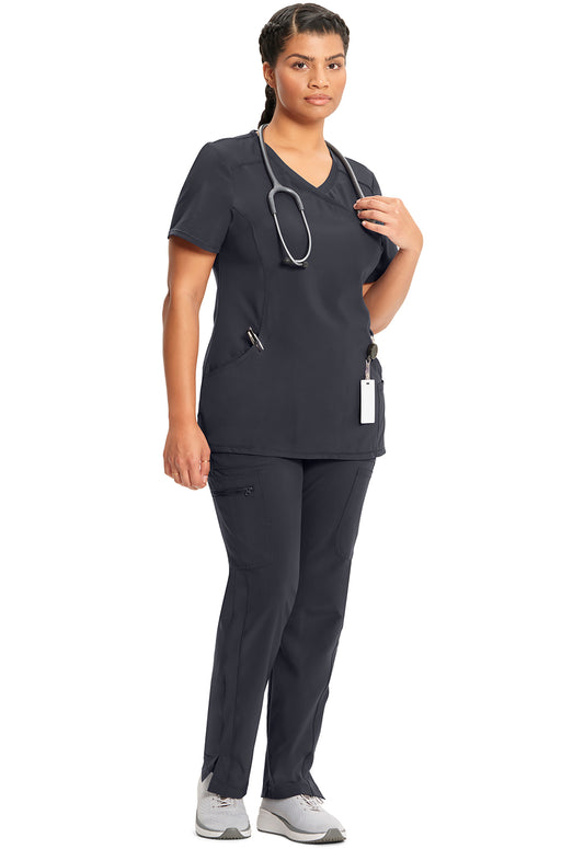 Infinity 2625A Women's Mock Wrap Scrub Top Pewter
