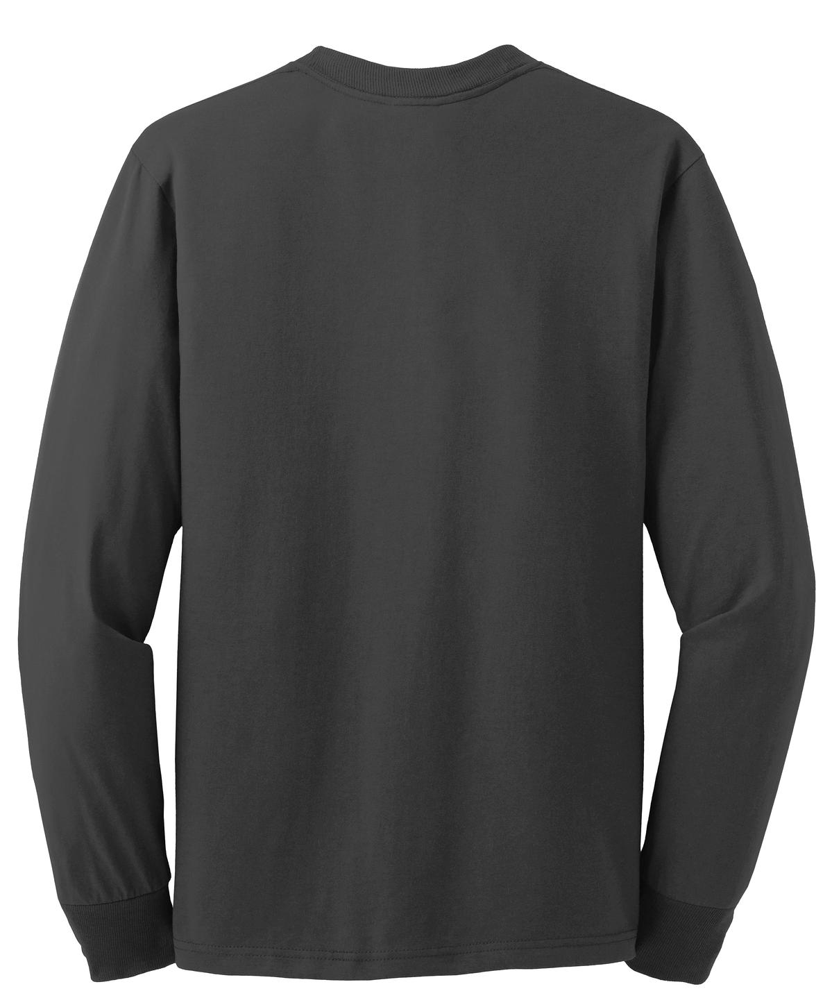 Jerzees Dri-Power 50/50 Cotton/Poly Long Sleeve T-Shirt. 29LS Charcoal Grey