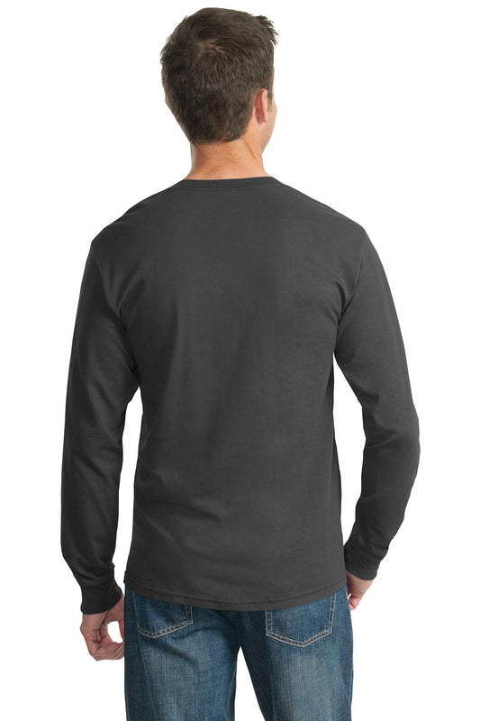 Jerzees Dri-Power 50/50 Cotton/Poly Long Sleeve T-Shirt. 29LS Charcoal Grey