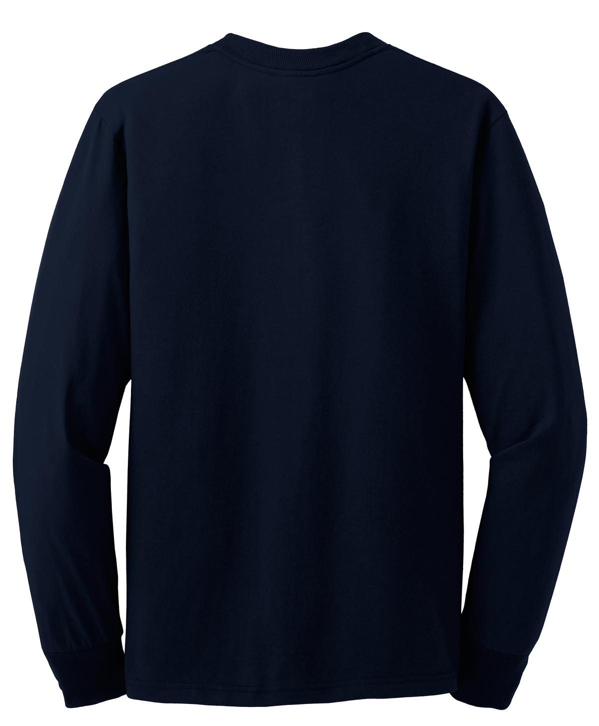 Jerzees Dri-Power 50/50 Cotton/Poly Long Sleeve T-Shirt. 29LS Navy