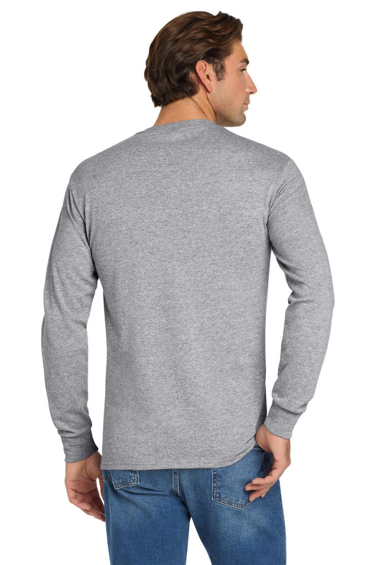 Jerzees Dri-Power 50/50 Cotton/Poly Long Sleeve T-Shirt. 29LS Athletic Heather