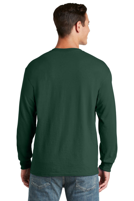 Jerzees Dri-Power 50/50 Cotton/Poly Long Sleeve T-Shirt. 29LS Forest Green