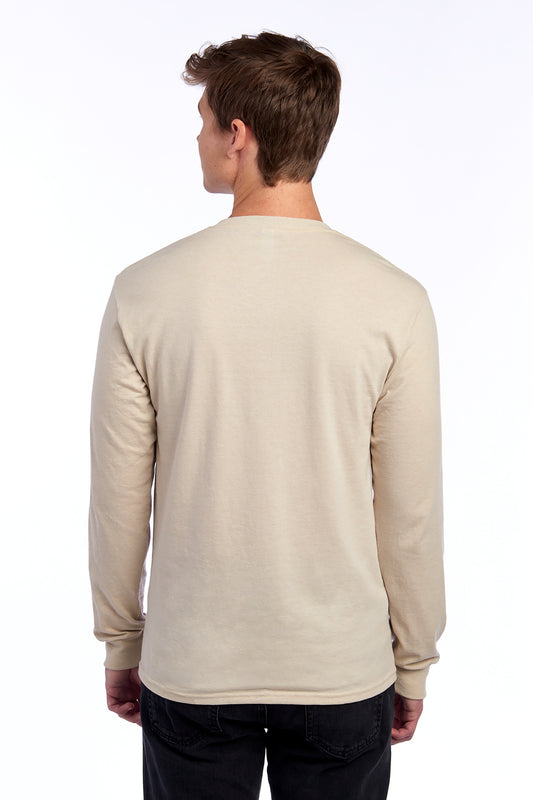 Jerzees Dri-Power 50/50 Cotton/Poly Long Sleeve T-Shirt. 29LS Sandstone