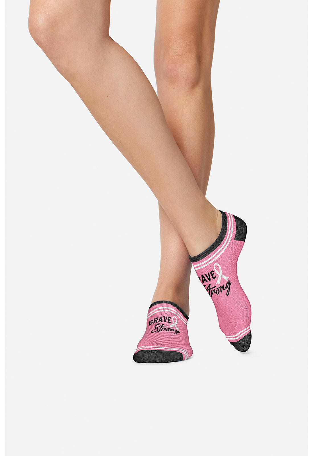 Legwear 2GOOD Women's 2 Pr Pack Bamboo No Show Socks Brave & Strong