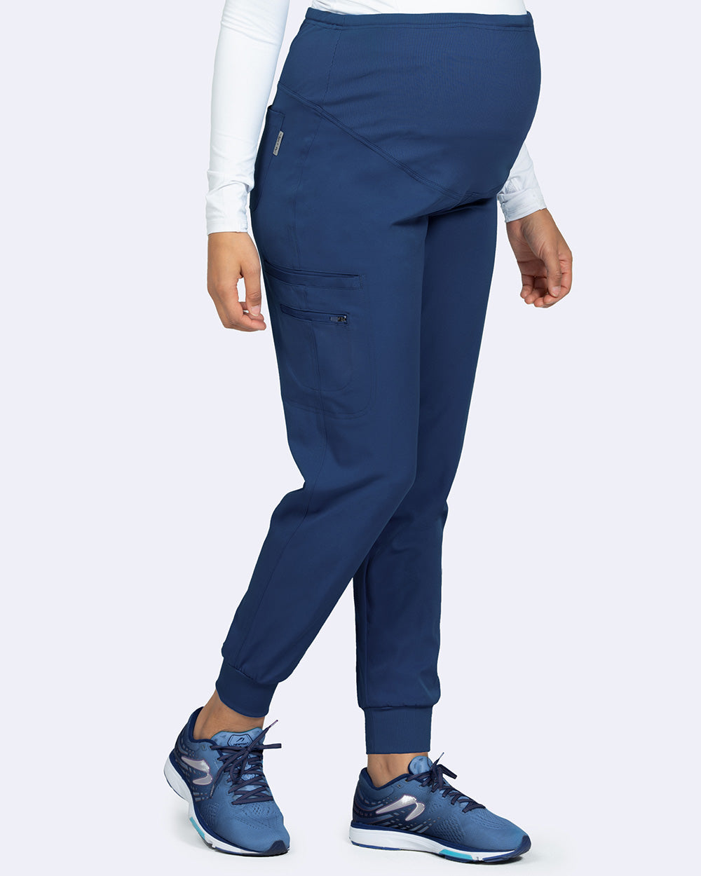 Ava & Me 3048 Ava & Me Maternity Jogger Pant Navy