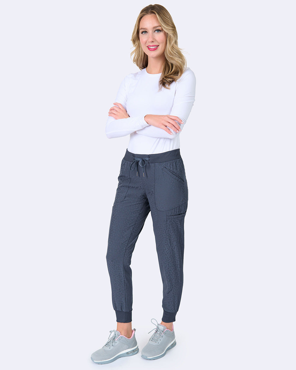 Ava Therese 3070 Sheba Jacquard Pant Pewter Jacquard