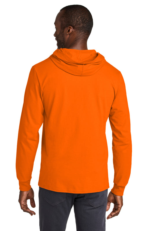 Jerzees Classics Unisex Cotton Long Sleeve Hooded T-Shirt 363LH Safety Orange