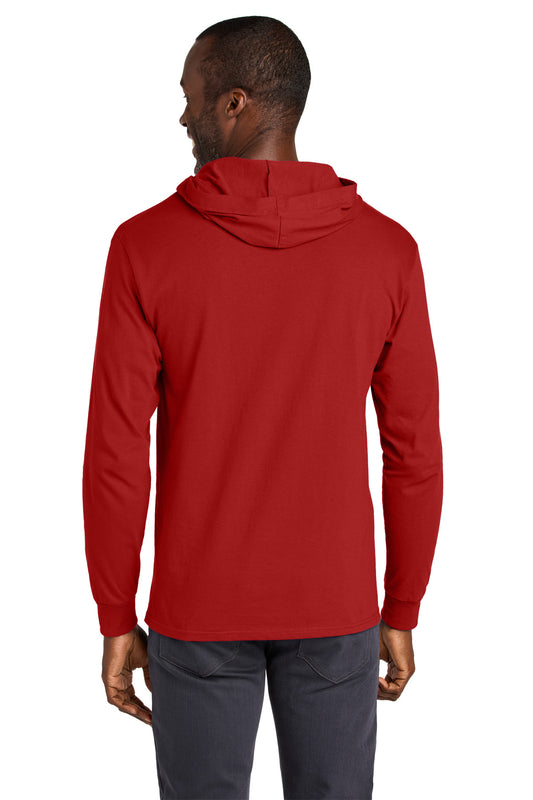 Jerzees Classics Unisex Cotton Long Sleeve Hooded T-Shirt 363LH True Red