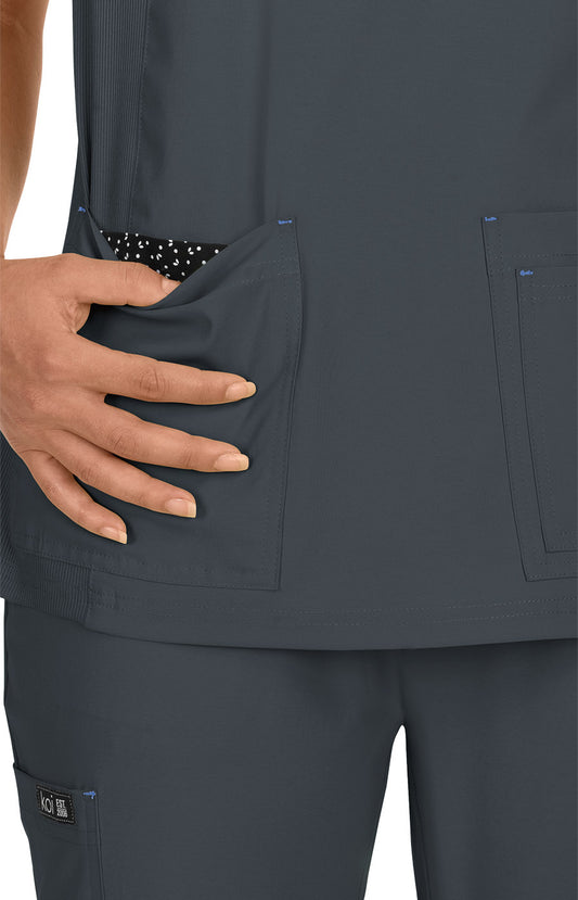 Basics 374 Katie Top Charcoal