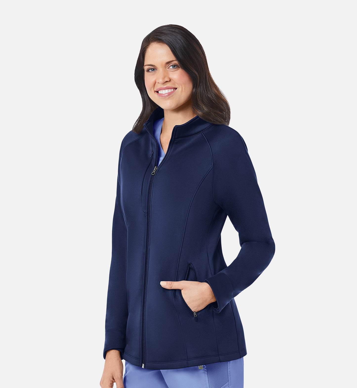 Blaze Jacket 3812 Women's Warm-Up Fleece Jacket Navy