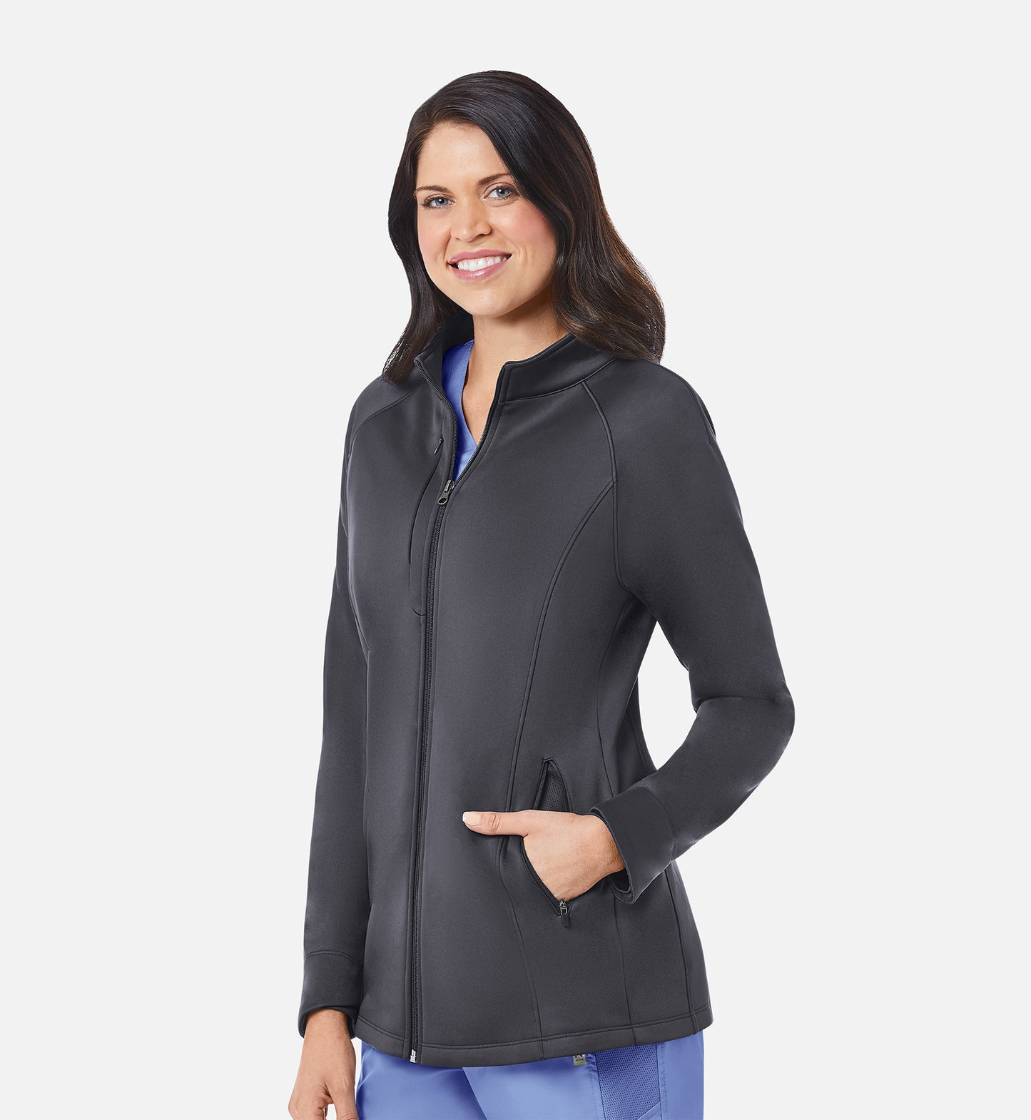 Blaze Jacket 3812 Women's Warm-Up Fleece Jacket Pewter
