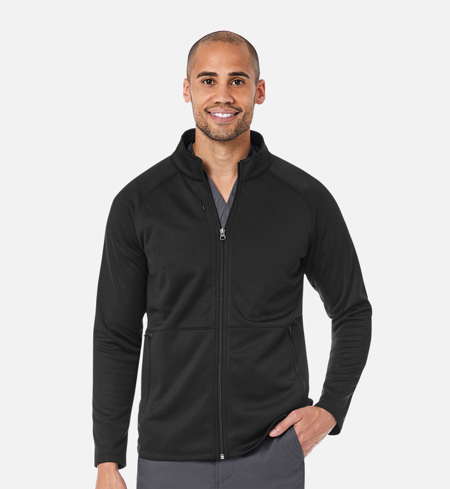 Blaze Jacket 3814 Men's Warm-Up Fleece Jacket Black