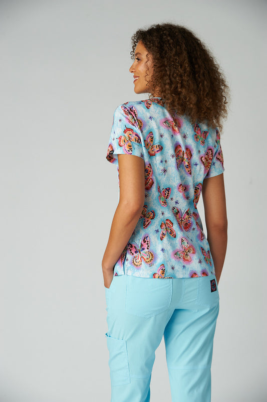 Koi Artist Series 384PRA Leslie Top Brushstroke Butterfly