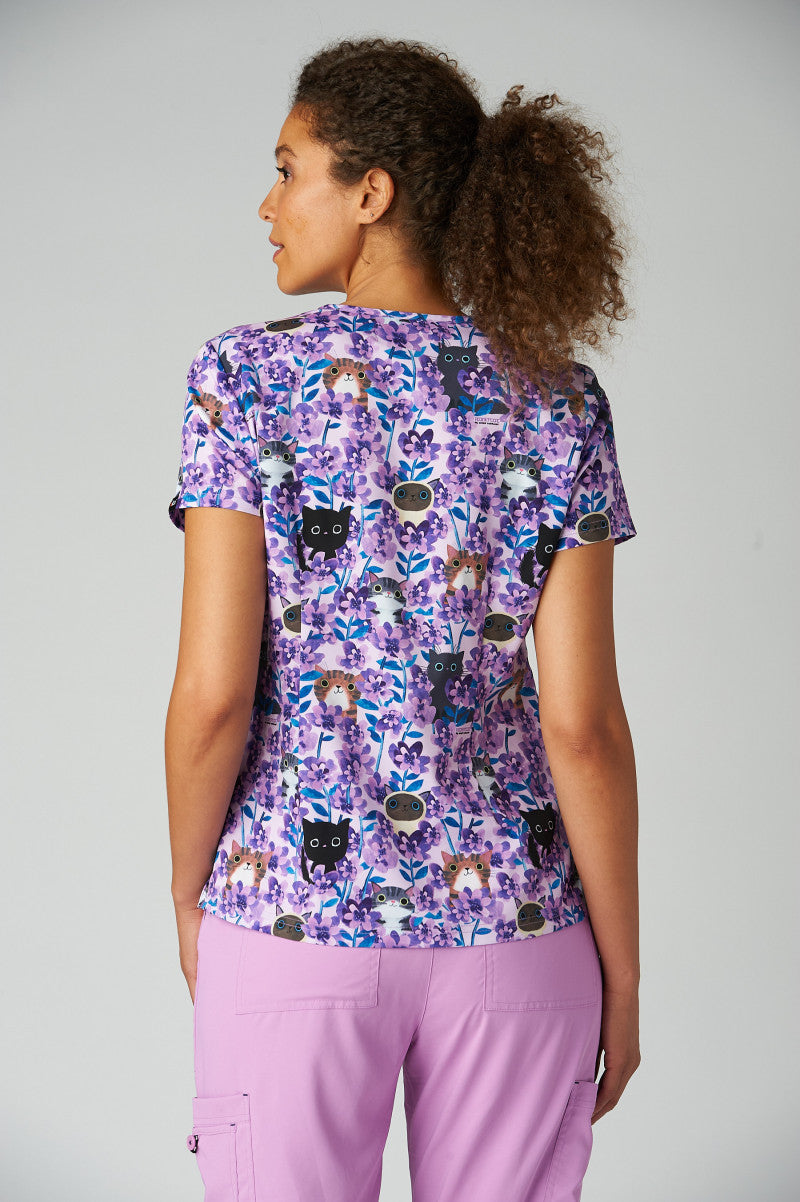 Koi Artist Series 384PRA Leslie Top Flora Kitty