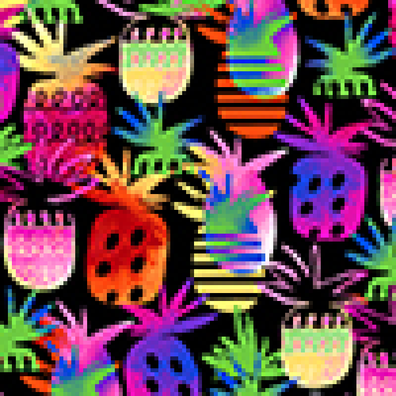 Basics 384PR Leslie Top Tiki Pineapple