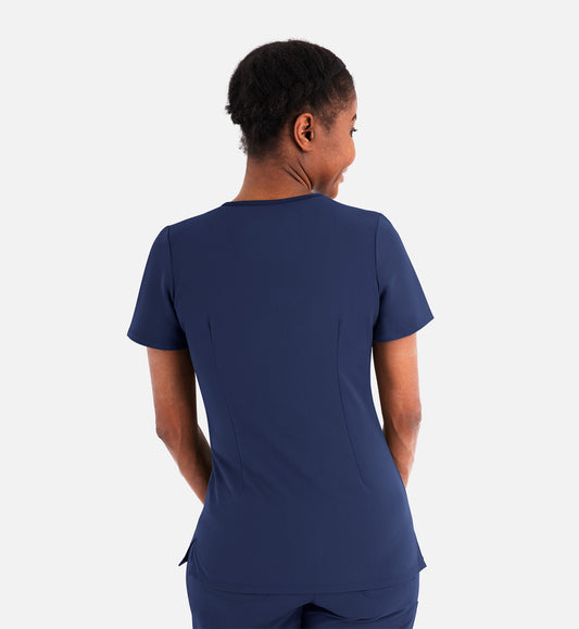Matrix Pro 3901 Women's Layered V-Neck Top Navy