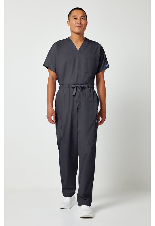 Workwear Originals 4000 Men's Fly Front Cargo Scrub Pants Pewter