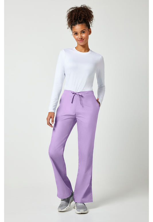 Workwear Originals 4101 Women's Natural Rise Flare Leg Drawstring Scrub Pants Orchid