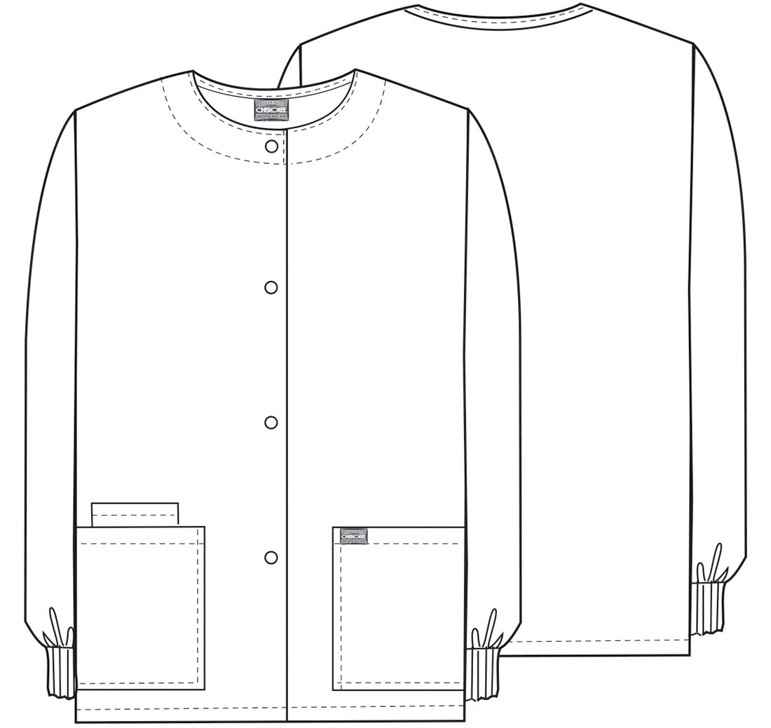 Workwear Originals 4350 Women's Snap Front Warm-Up Jacket Caribbean Blue