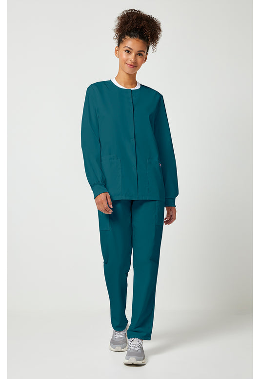 Workwear Originals 4350 Women's Snap Front Warm-Up Jacket Caribbean Blue