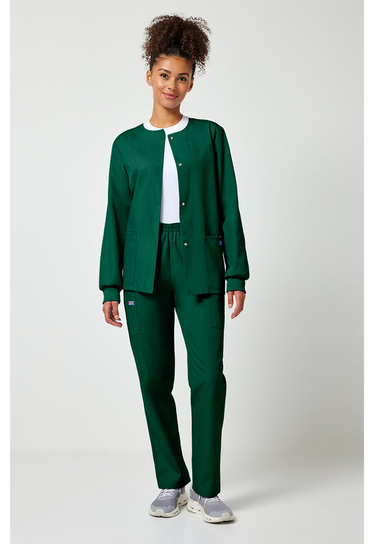 Workwear Originals 4350 Women's Snap Front Warm-Up Jacket Hunter Green
