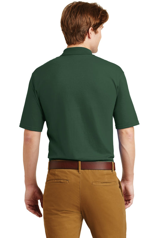 Jerzees Dri-Power Pocket Sport Shirt. 436MP Forest Green