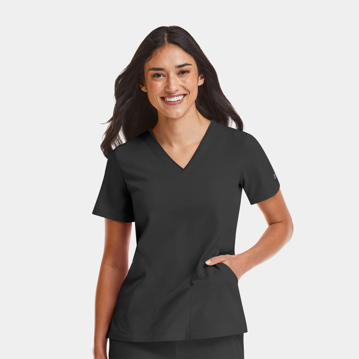 Matrix Impulse 4510 Women's Contrast V-Neck Top Black