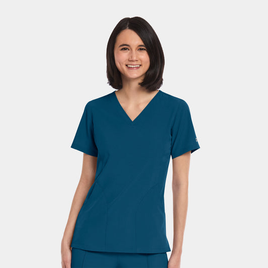 Matrix Impulse 4511 Women's V-Neck Top Caribbean Blue