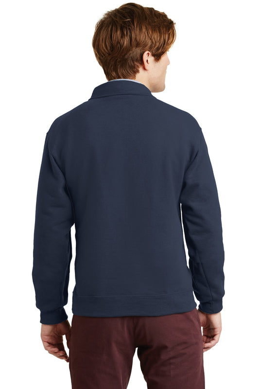 Jerzees Super Sweats NuBlend 1/4-Zip Sweatshirt with Cadet Collar. 4528M Navy