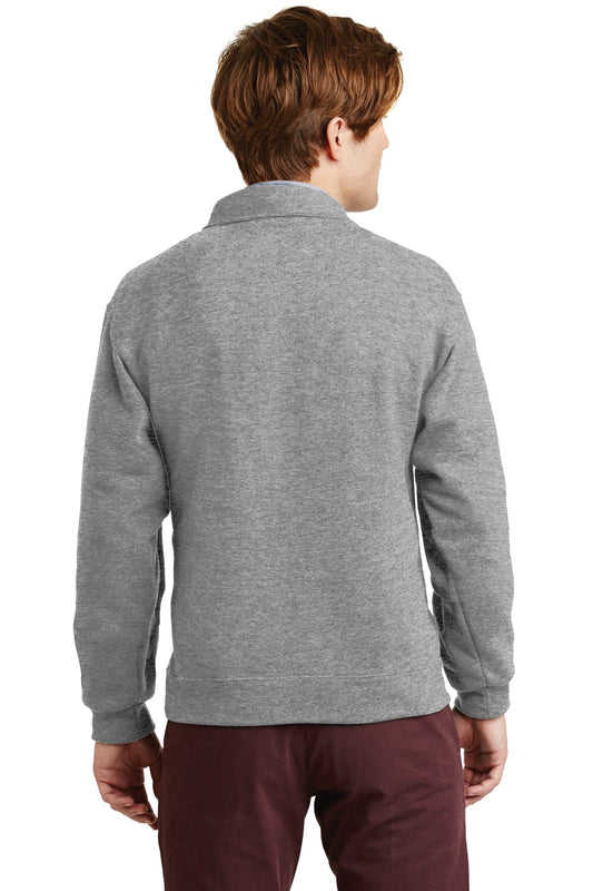 Jerzees Super Sweats NuBlend 1/4-Zip Sweatshirt with Cadet Collar. 4528M Oxford
