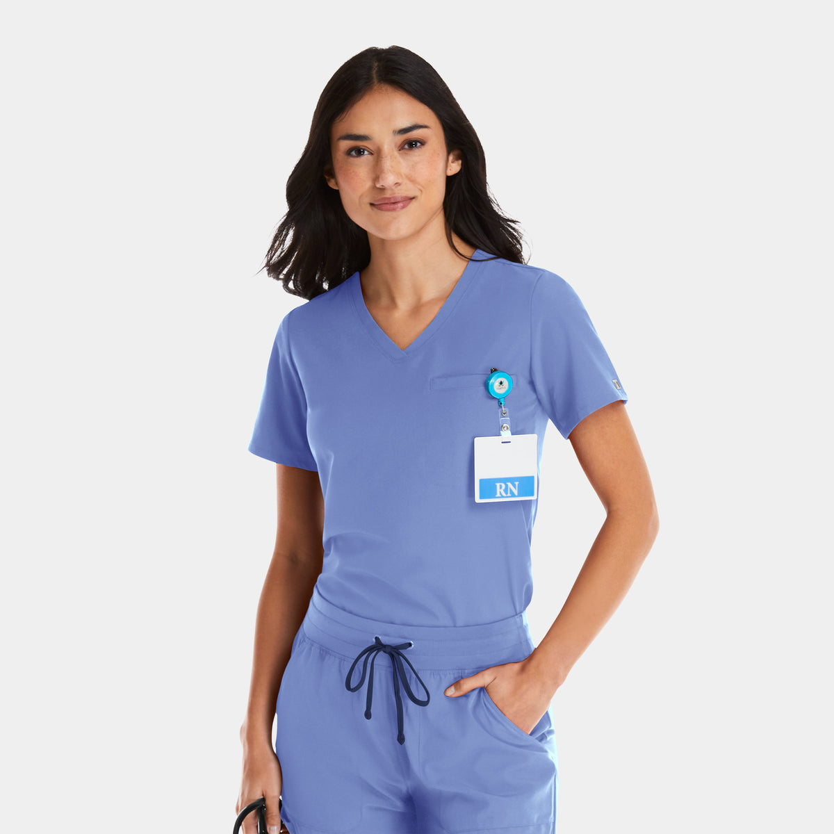Matrix Impulse 4530 Women's Tuckable V-Neck Top Ceil Blue