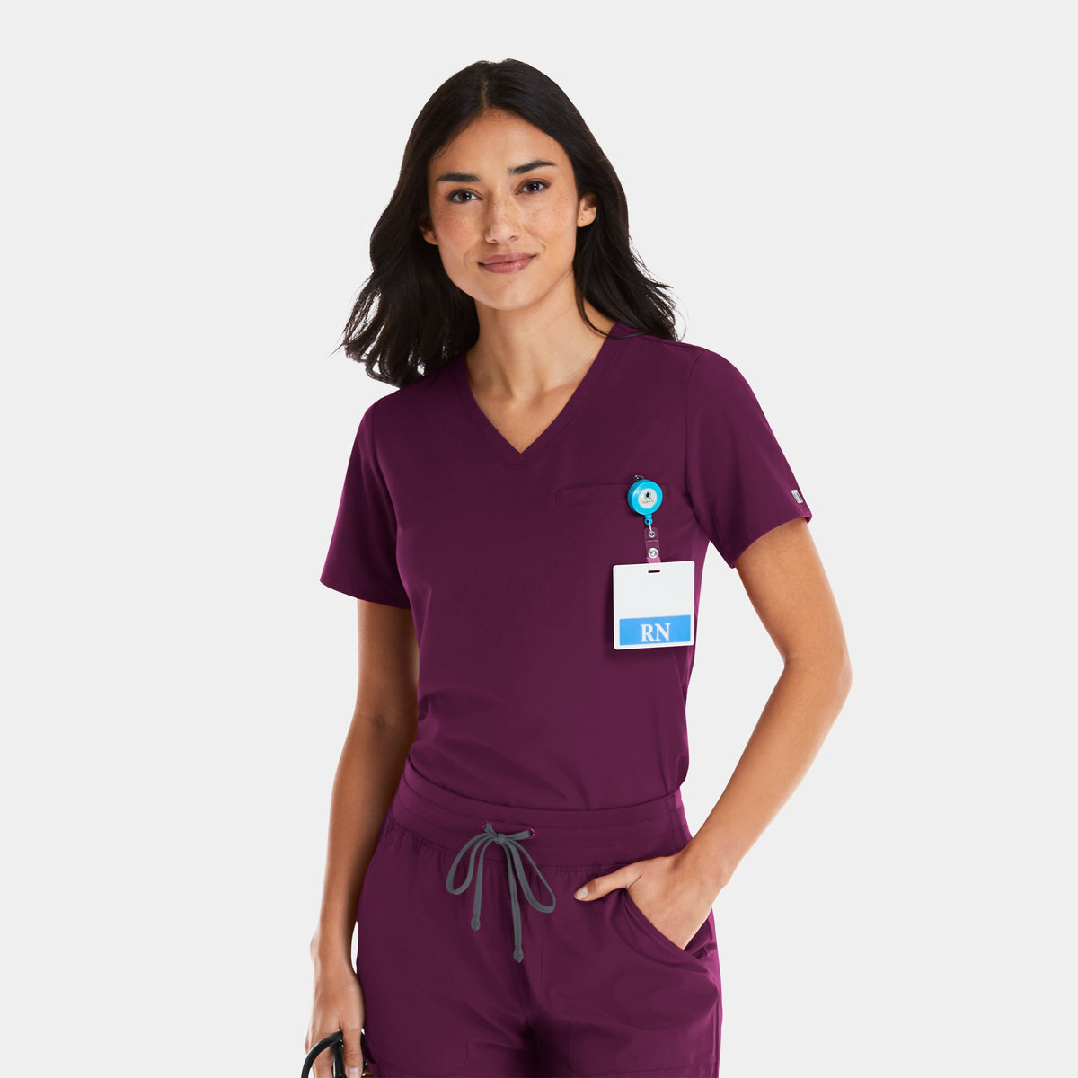 Matrix Impulse 4530 Women's Tuckable V-Neck Top Wine