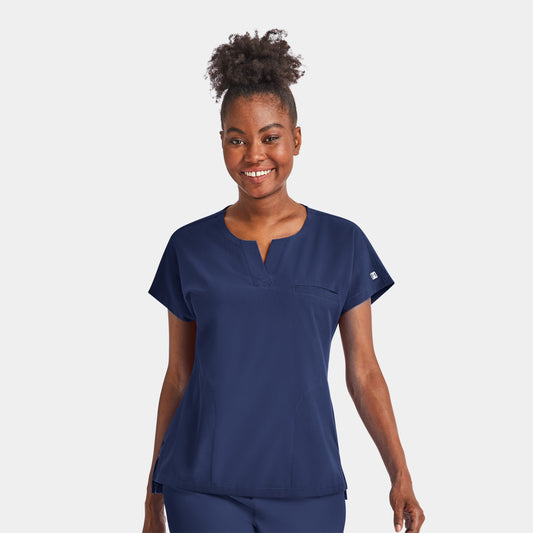Matrix Impulse 4540 Women's Notched Neck Dolman Top Navy