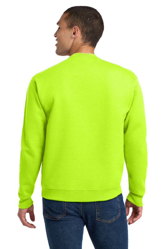 Jerzees Super Sweats NuBlend Crewneck Sweatshirt. 4662M Safety Green