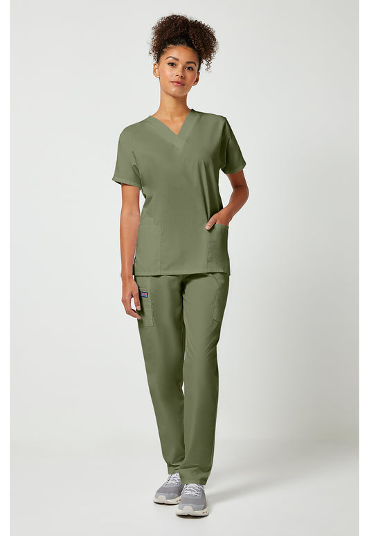 Workwear Originals 4700 Women's V-Neck Scrub Top Olive