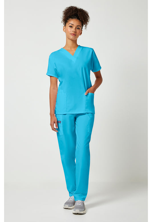 Workwear Originals 4700 Women's V-Neck Scrub Top Turquoise