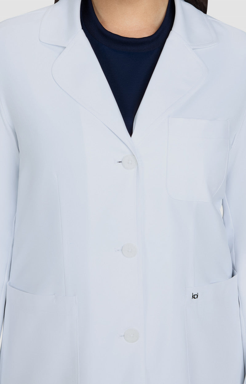 Essentials 472 Amelia Lab Coat White