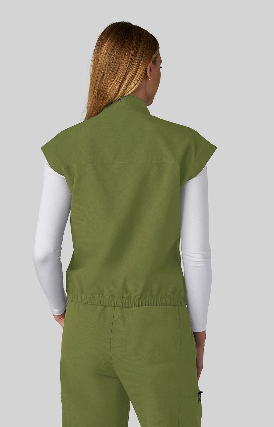 Solis x koi Eloise Women's 5-Pocket Vest Martini Olive