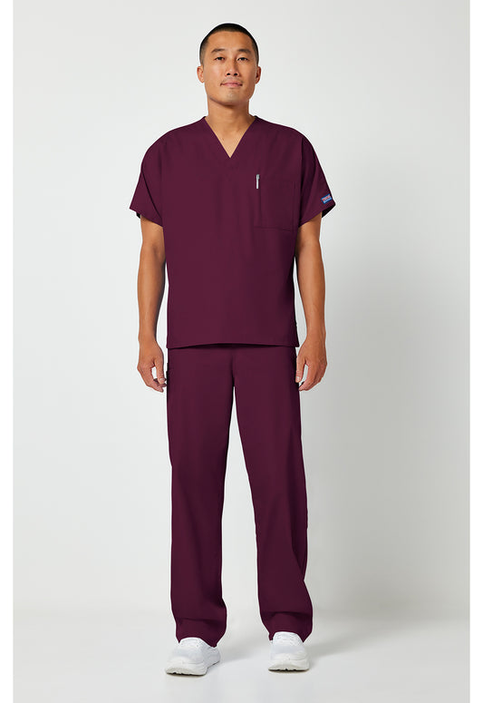 Workwear Originals 4777 Unisex Unisex V-Neck Tunic Wine