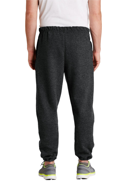 Jerzees Super Sweats NuBlend Sweatpant with Pockets. 4850MP Black Heather