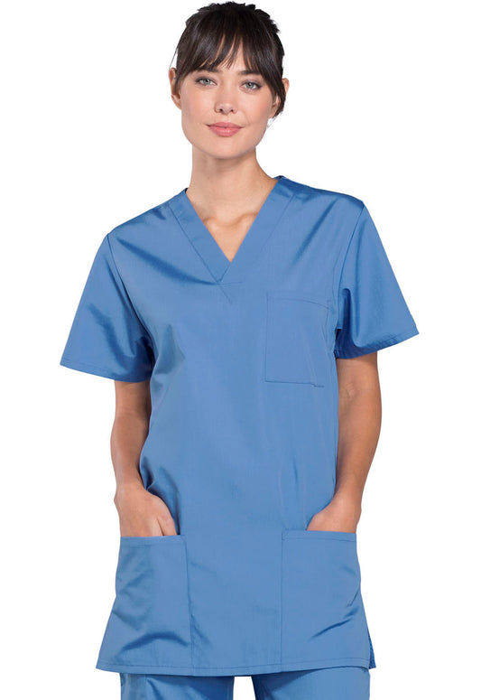 Workwear Originals 4876 Unisex Unisex V-Neck Scrub Top Ciel
