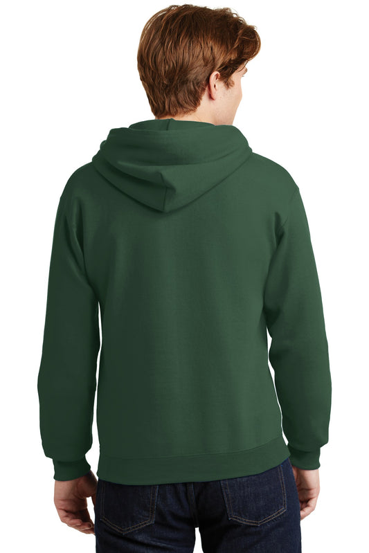 Jerzees Super Sweats NuBlend Pullover Hooded Sweatshirt. 4997M Forest Green