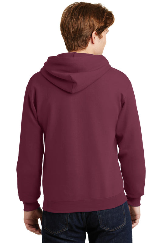 Jerzees Super Sweats NuBlend Pullover Hooded Sweatshirt. 4997M Maroon