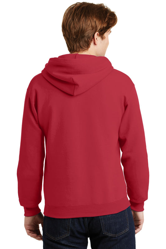 Jerzees Super Sweats NuBlend Pullover Hooded Sweatshirt. 4997M True Red