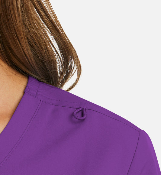 Momentum 5002 Women's Mock Wrap Top Eggplant